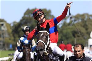 SYDNEY, AUSTRALIA - MARCH 27: James McDonald on Verry Elleegant returns to scale after winning race 4 the Ranvet Stakes during Golden Slipper Day at Rosehill Gardens on March 27, 2021 in Sydney, Australia. (Photo by Mark Evans/Getty Images)