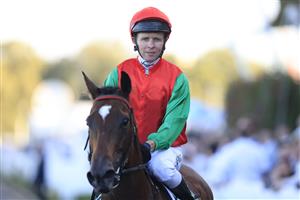 SYDNEY, AUSTRALIA - MARCH 27: Kerrin McEvoy on Seasons returns to scale after winning race 9 the TAB Birthday Card Stakes during Golden Slipper Day at Rosehill Gardens on March 27, 2021 in Sydney, Australia. (Photo by Mark Evans/Getty Images)