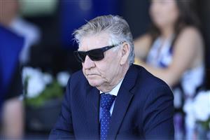 SYDNEY, AUSTRALIA - MARCH 27: Les Bridge looks on during Golden Slipper Day at Rosehill Gardens on March 27, 2021 in Sydney, Australia. (Photo by Mark Evans/Getty Images)