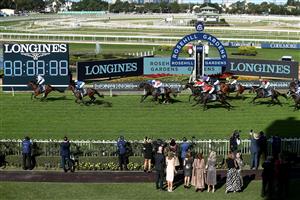 SYDNEY, AUSTRALIA - MARCH 27: Tommy Berry riding Stay Inside wins the Golden Slipper during Golden Slipper Day at Rosehill Gardens on March 27, 2021 in Sydney, Australia. (Photo by Jason McCawley/Getty Images for the Australian Turf Club)