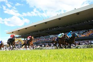 SYDNEY, AUSTRALIA - MARCH 27: Tommy Berry on Mo'unga wins the Rosehill Guineas on Mo'unga during Golden Slipper Day at Rosehill Gardens on March 27, 2021 in Sydney, Australia. (Getty)