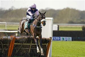 WARWICK, ENGLAND - MARCH 30: Jonathan Burke riding Java Point clear the last to win The Join Racing TV Now Maiden Hurdle at Warwick Racecourse on March 30, 2021 in Warwick, England. Sporting venues around the UK remain under restrictions due to the Coronavirus Pandemic. Only owners are allowed to attend the meeting but the public must wait until further restrictions are lifted. (Photo by Alan Crowhurst/Getty Images)
