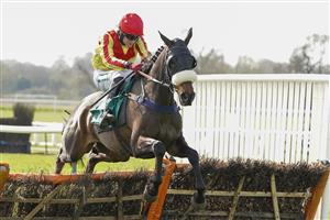 WARWICK, ENGLAND - MARCH 30: Tom Bellamy riding Pour Une Raison clear the last to win The Every Race Live On Racing TV Novices' Handicap Hurdle at Warwick Racecourse on March 30, 2021 in Warwick, England. Sporting venues around the UK remain under restrictions due to the Coronavirus Pandemic. Only owners are allowed to attend the meeting but the public must wait until further restrictions are lifted. (Photo by Alan Crowhurst/Getty Images)