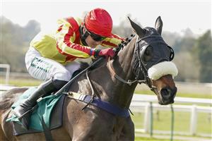 WARWICK, ENGLAND - MARCH 30: Tom Bellamy riding Pour Une Raison clear the last to win The Every Race Live On Racing TV Novices' Handicap Hurdle at Warwick Racecourse on March 30, 2021 in Warwick, England. Sporting venues around the UK remain under restrictions due to the Coronavirus Pandemic. Only owners are allowed to attend the meeting but the public must wait until further restrictions are lifted. (Photo by Alan Crowhurst/Getty Images)