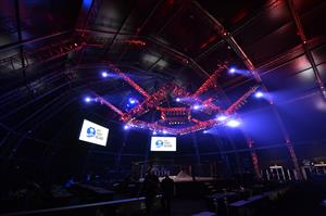 ABU DHABI, UNITED ARAB EMIRATES - JULY 12: In this handout image provided by UFC, a general view of the Flash Forum on UFC Fight Island prior to the UFC 251 event on July 12, 2020 on Yas Island, Abu Dhabi, United Arab Emirates. (Photo by Jeff Bottari/Zuffa LLC via Getty Images)