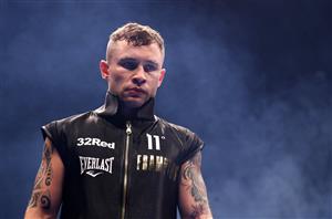 DUBAI, UNITED ARAB EMIRATES - APRIL 03: Carl Frampton of Northern Ireland prepares for his fight in the ring prior to the WBO World Super Featherweight Title Fight between Jamel Herring and Carl Frampton at The Rotunda at Caesars Palace on April 03, 2021 in Dubai, United Arab Emirates. (Photo by Francois Nel/Getty Images)