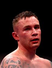 DUBAI, UNITED ARAB EMIRATES - APRIL 03: Carl Frampton of Northern Ireland reacts to defeat after the WBO World Super Featherweight Title Fight between Jamel Herring and Carl Frampton at The Rotunda at Caesars Palace on April 03, 2021 in Dubai, United Arab Emirates. (Photo by Francois Nel/Getty Images)