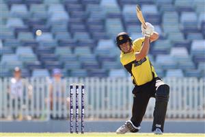 PERTH, AUSTRALIA - APRIL 08: Cameron Green of Western Australia bats during the Marsh One Day Cup match between Western Australia and Tasmania at the WACA on April 08, 2021 in Perth, Australia. (Photo by Paul Kane/Getty Images)