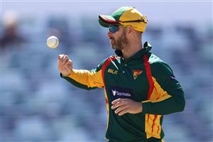 PERTH, AUSTRALIA - APRIL 08: Matthew Wade of Tasmania looks on during the Marsh One Day Cup match between Western Australia and Tasmania at the WACA on April 08, 2021 in Perth, Australia. (Photo by Paul Kane/Getty Images)
