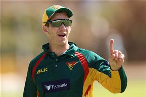 PERTH, AUSTRALIA - APRIL 08: Tim Paine of Tasmania looks on during the Marsh One Day Cup match between Western Australia and Tasmania at the WACA on April 08, 2021 in Perth, Australia. (Photo by Paul Kane/Getty Images)