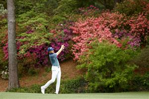 AUGUSTA, GEORGIA - APRIL 08: Jordan Spieth of the United States plays a shot on the 13th hole during the first round of the Masters at Augusta National Golf Club on April 08, 2021 in Augusta, Georgia. (Photo by Jared C. Tilton/Getty Images)