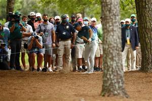 AUGUSTA, GEORGIA - APRIL 08: Jordan Spieth of the United States plays a shot on the 13th hole during the first round of the Masters at Augusta National Golf Club on April 08, 2021 in Augusta, Georgia. (Photo by Jared C. Tilton/Getty Images)