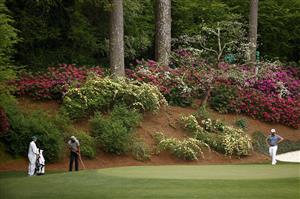 AUGUSTA, GEORGIA - APRIL 08: Tony Finau of the United States putts on the 12th green during the first round of the Masters at Augusta National Golf Club on April 08, 2021 in Augusta, Georgia. (Photo by Jared C. Tilton/Getty Images)