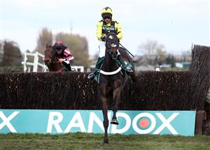 LIVERPOOL, ENGLAND - APRIL 10: Shishkin ridden by Harry Skelton clears the last before winning the Doom Bar Maghull Novices' Chase during Grand National Day of the 2021 Randox Health Grand National Festival at Aintree Racecourse on April 10, 2021 in Liverpool, England. (Photo by Tim Goode - Pool/Getty Images)