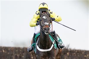 LIVERPOOL, ENGLAND - APRIL 10: Nico de Boinville riding Shishkin clear the last to win The Doom Bar Maghull Novices' Chase at Aintree Racecourse on April 10, 2021 in Liverpool, England. Sporting venues around the UK remain under restrictions due to the Coronavirus Pandemic. Only owners are allowed to attend the meeting but the public must wait until further restrictions are lifted. (Photo by Alan Crowhurst/Getty Images) (Photo by Alan Crowhurst/Getty Images)