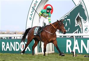 LIVERPOOL, ENGLAND - APRIL 10: Minella Times ridden by Rachael Blackmore wins the Randox Grand National Handicap Chase on Grand National Day of the 2021 Randox Health Grand National Festival at Aintree Racecourse on April 10, 2021 in Liverpool, England. (Photo by Tim Goode - Pool/Getty Images)