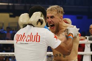 MIAMI, FLORIDA - JANUARY 30: Jake Paul celebrates after defeating AnEsonGib in a first round knockout during their fight at Meridian at Island Gardens on January 30, 2020 in Miami, Florida. (Photo by Michael Reaves/Getty Images)
