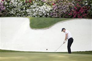 AUGUSTA, GEORGIA - APRIL 11: Justin Rose of England plays a shot on the 13th hole during the final round of the Masters at Augusta National Golf Club on April 11, 2021 in Augusta, Georgia. (Photo by Jared C. Tilton/Getty Images)