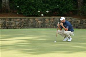 AUGUSTA, GEORGIA - APRIL 11: Marc Leishman of Australia lines up a putt on the 11th green during the final round of the Masters at Augusta National Golf Club on April 11, 2021 in Augusta, Georgia. (Photo by Kevin C. Cox/Getty Images)