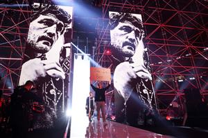 ATLANTA, GEORGIA - APRIL 17: Ben Askren enters the ring against Jake Paul for their cruiserweight bout during Triller Fight Club at Mercedes-Benz Stadium on April 17, 2021 in Atlanta, Georgia. (Getty Images)