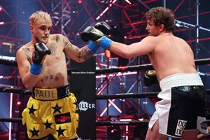ATLANTA, GEORGIA - APRIL 17: Jake Paul and Ben Askren face off in their cruiserweight bout during Triller Fight Club at Mercedes-Benz Stadium on April 17, 2021 in Atlanta, Georgia. (Getty Images)
