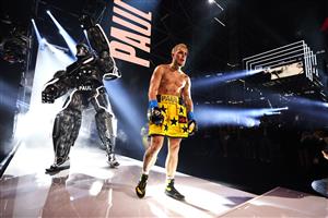 ATLANTA, GEORGIA - APRIL 17: Jake Paul enters the ring against Ben Askren in their cruiserweight bout during Triller Fight Club at Mercedes-Benz Stadium on April 17, 2021 in Atlanta, Georgia. (Getty Images)