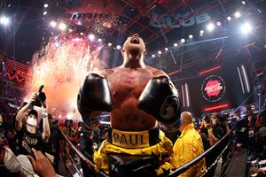 ATLANTA, GEORGIA - APRIL 17: Jake Paul celebrates after defeating Ben Askren in their cruiserweight bout during Triller Fight Club at Mercedes-Benz Stadium on April 17, 2021 in Atlanta, Georgia. (Getty Images)