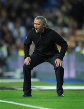 MADRID, SPAIN - MARCH 04: Head coach Jose Mourinho of Real Madrid reacts during the la Liga match between Real Madrid and Espanyol at Estadio Santiago Bernabeu on March 4, 2012 in Madrid, Spain. (Getty Images)