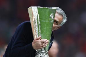 STOCKHOLM, SWEDEN - MAY 24: Jose Mourinho, Manager of Manchester United kisses the trophy following victory in the UEFA Europa League Final between Ajax and Manchester United at Friends Arena on May 24, 2017 in Stockholm, Sweden. (Getty Images)