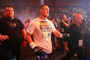 WOLLONGONG, AUSTRALIA - APRIL 21: Paul Gallen arrives for his bout against Lucas Browne at WIN Entertainment Centre on April 21, 2021 in Wollongong, Australia. (Getty Images)