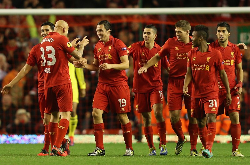 Liverpool UEFA celebrate anfield 2012