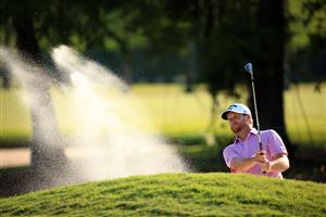 NEW ORLEANS, LOUISIANA - APRIL 22: Brice Garnett plays a shot out of the bunker during the first round of the Zurich Classic of New Orleans at TPC Louisiana on April 22, 2021 in New Orleans, Louisiana. (Getty Images)