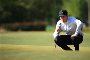 NEW ORLEANS, LOUISIANA - APRIL 22: Cameron Champ lines up a putt on the 14th green during the first round of the Zurich Classic of New Orleans at TPC Louisiana on April 22, 2021 in New Orleans, Louisiana. (Getty Images)