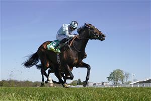 ESHER, ENGLAND - APRIL 23: Tom Marquand riding Alenquer (pale blue) at Sandown Park Racecourse on April 23, 2021 in Esher, England. Sporting venues around the UK remain under restrictions due to the Coronavirus Pandemic. Only owners are allowed to attend the meeting but the public must wait until further restrictions are lifted. (Photo by Alan Crowhurst/Getty Images)