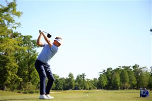 NEW ORLEANS, LOUISIANA - APRIL 22: Keith Mitchell plays his shot from the 15th tee during the first round of the Zurich Classic of New Orleans at TPC Louisiana on April 22, 2021 in New Orleans, Louisiana. (Getty Images)
