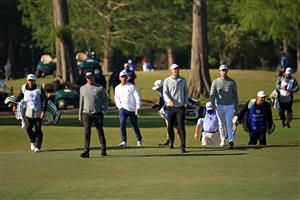 NEW ORLEANS, LOUISIANA - APRIL 22: Bubba Watson, Xander Schauffele, Patrick Cantlay and Scottie Scheffler during the first round of the Zurich Classic of New Orleans at TPC Louisiana on April 22, 2021 in New Orleans, Louisiana. (Getty Images)