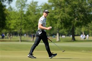 NEW ORLEANS, LOUISIANA - APRIL 22: Viktor Hovland of Norway reacts to his putt on the seventh green during the first round of the Zurich Classic of New Orleans at TPC Louisiana on April 22, 2021 in New Orleans, Louisiana. (Getty Images)