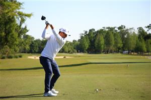NEW ORLEANS, LOUISIANA - APRIL 22: Xander Schauffele plays his shot from the 15th tee during the first round of the Zurich Classic of New Orleans at TPC Louisiana on April 22, 2021 in New Orleans, Louisiana. (Getty Images)