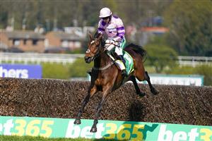 ESHER, ENGLAND - APRIL 24: Bryony Frost riding Greaneteen clear the last to win The bet365 Celebration Chase at Sandown Park Racecourse on April 24, 2021 in Esher, England. Sporting venues around the UK remain under restrictions due to the Coronavirus Pandemic. Only owners are allowed to attend the meeting but the public must wait until further restrictions are lifted. (Photo by Alan Crowhurst/Getty Images)