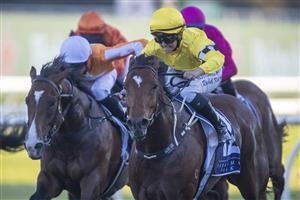 SYDNEY, AUSTRALIA - APRIL 24: Rachel King on Rocha Clock wins race 8 the Yarraman Park Handicap during Sydney Racing at Royal Randwick Racecourse on April 24, 2021 in Sydney, Australia. (Photo by Jenny Evans/Getty Images)