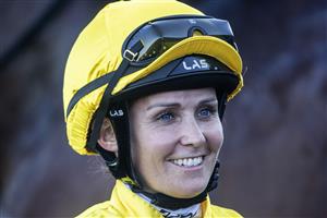 SYDNEY, AUSTRALIA - APRIL 24: Rachel King smiles after winning race 8 the Yarraman Park Handicap on Rocha Clock during Sydney Racing at Royal Randwick Racecourse on April 24, 2021 in Sydney, Australia. (Photo by Jenny Evans/Getty Images)