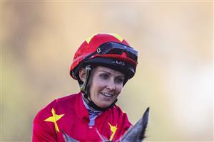 SYDNEY, AUSTRALIA - APRIL 24: Rachel King returns to scale after winning race 4 the Sharp Extensive It JRA Plate during Sydney Racing at Royal Randwick Racecourse on April 24, 2021 in Sydney, Australia. (Photo by Jenny Evans/Getty Images)