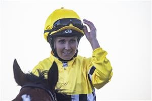 SYDNEY, AUSTRALIA - APRIL 24: Rachel King smiles after winning race 8 the Yarraman Park Handicap on Rocha Clock during Sydney Racing at Royal Randwick Racecourse on April 24, 2021 in Sydney, Australia. (Photo by Jenny Evans/Getty Images)