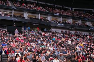 JACKSONVILLE, FL - APRIL 24: General view of the sold out crowd on hand for UFC 261 at VyStar Veterans Memorial Arena on April 24, 2021 in Jacksonville, Florida. (Getty Images)