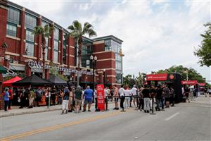 JACKSONVILLE, FL - APRIL 24: The UCF 261 fan zone is set up outside VyStar Veterans Memorial Arena on April 24, 2021 in Jacksonville, Florida. (Getty Images)