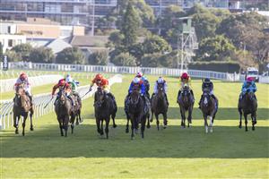SYDNEY, AUSTRALIA - APRIL 24: James McDonald on Captivant wins race 6 the Moët & Chandon Champagne Stakes during Sydney Racing at Royal Randwick Racecourse on April 24, 2021 in Sydney, Australia. (Photo by Jenny Evans/Getty Images)