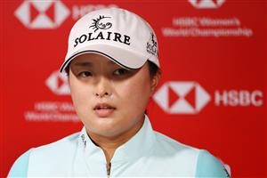 SINGAPORE, SINGAPORE - APRIL 27: Jin Young Ko of South Korea fields questions from the media during a virtual press conference prior to the HSBC Women's World Championship at Sentosa Golf Club on April 27, 2021 in Singapore. (Getty Images)