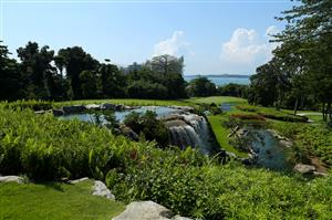 SINGAPORE, SINGAPORE - APRIL 26: A general view of the course on the fourth hole prior to the HSBC Women's World Championship at Sentosa Golf Club on April 26, 2021 in Singapore. (Getty Images)