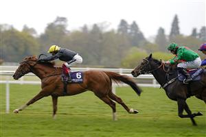 ASCOT, ENGLAND - APRIL 28: Frankie Dettori riding Stradivarius win The Longines Sagaro Stakes at Ascot Racecourse on April 28, 2021 in Ascot, England. Sporting venues around the UK remain under restrictions due to the Coronavirus Pandemic. Only owners are allowed to attend the meeting but the public must wait until further restrictions are lifted. (Photo by Alan Crowhurst/Getty Images)