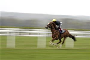 ASCOT, ENGLAND - APRIL 28: Frankie Dettori riding Stradivarius on their way to winning The Longines Sagaro Stakes at Ascot Racecourse on April 28, 2021 in Ascot, England. Sporting venues around the UK remain under restrictions due to the Coronavirus Pandemic. Only owners are allowed to attend the meeting but the public must wait until further restrictions are lifted. (Photo by Alan Crowhurst/Getty Images)